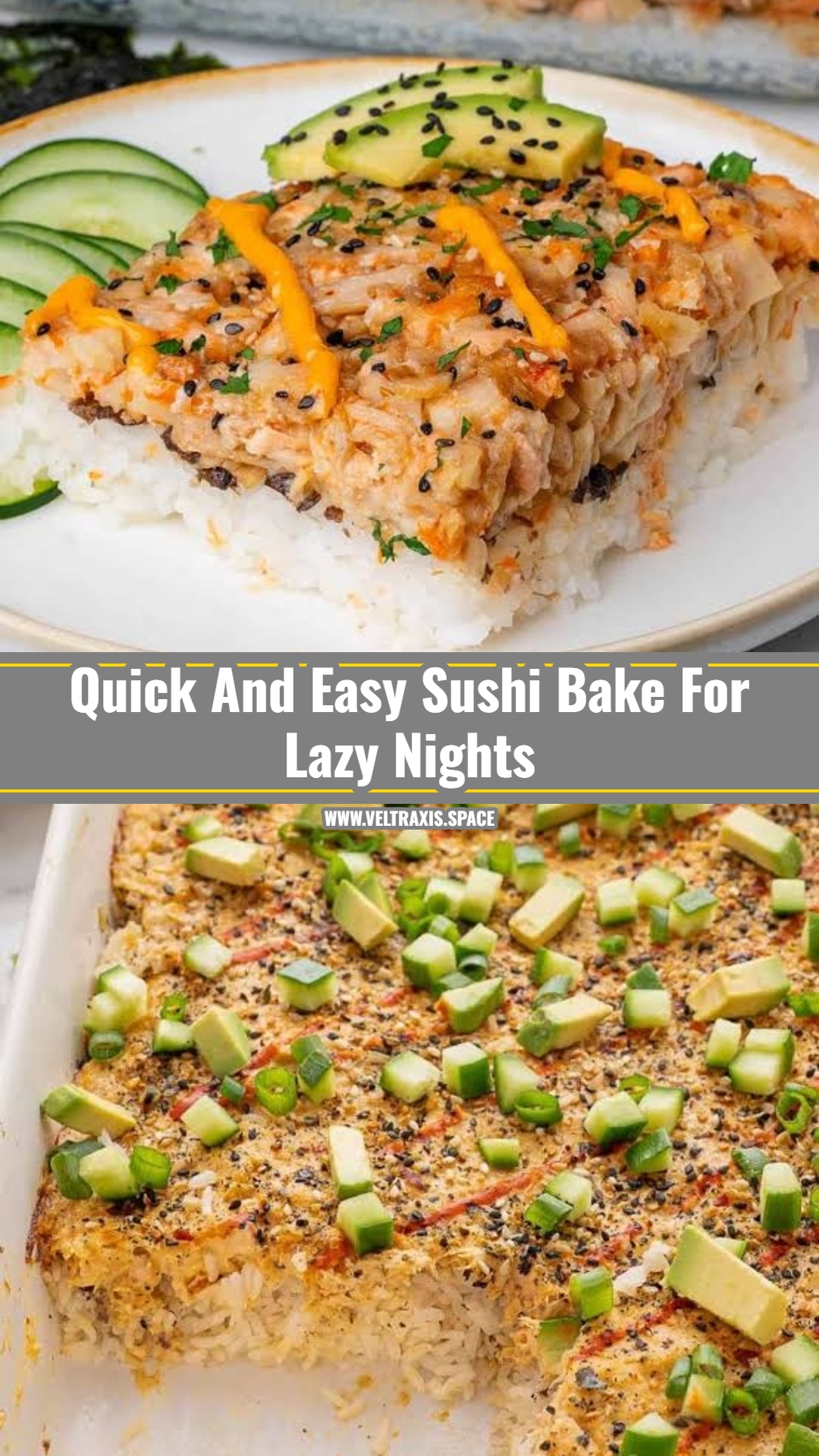 Easy Creamy Sushi Bake Recipe