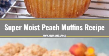 Easy Peach Muffins With Crumble Topping