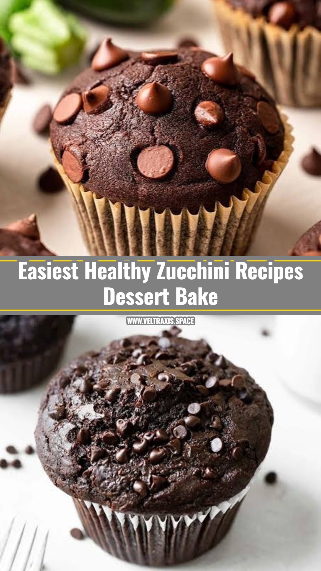 Healthy Chocolate Zucchini Muffins Everyone Loves