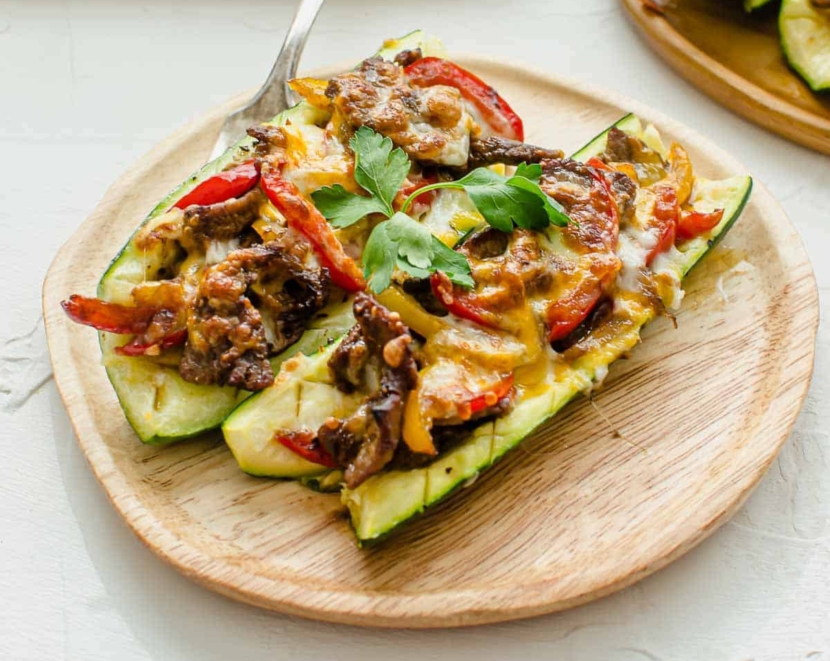 Philly cheesesteak zucchini boats recipe you will love suggested serving
