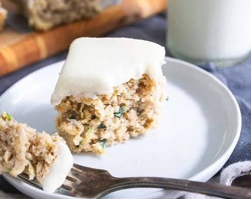The Best Zucchini Bars You Will Ever Make top view