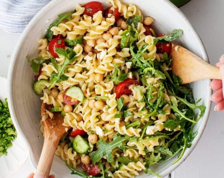The Ultimate Crowd Pleasing Pasta Salad top view