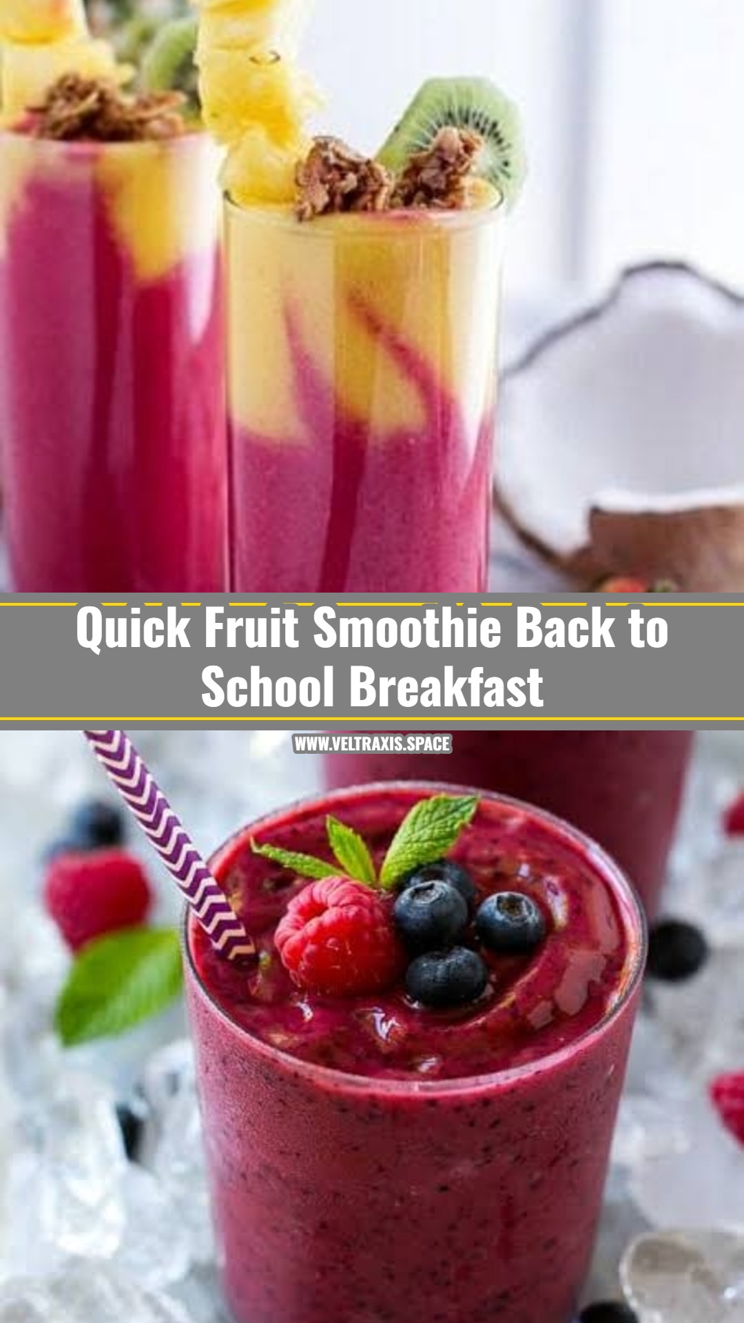 Easy Back to School Breakfast Fruit Smoothie