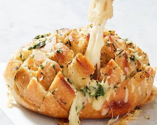 Easy Cheesy Garlic Herb Pull-Apart Bread top view
