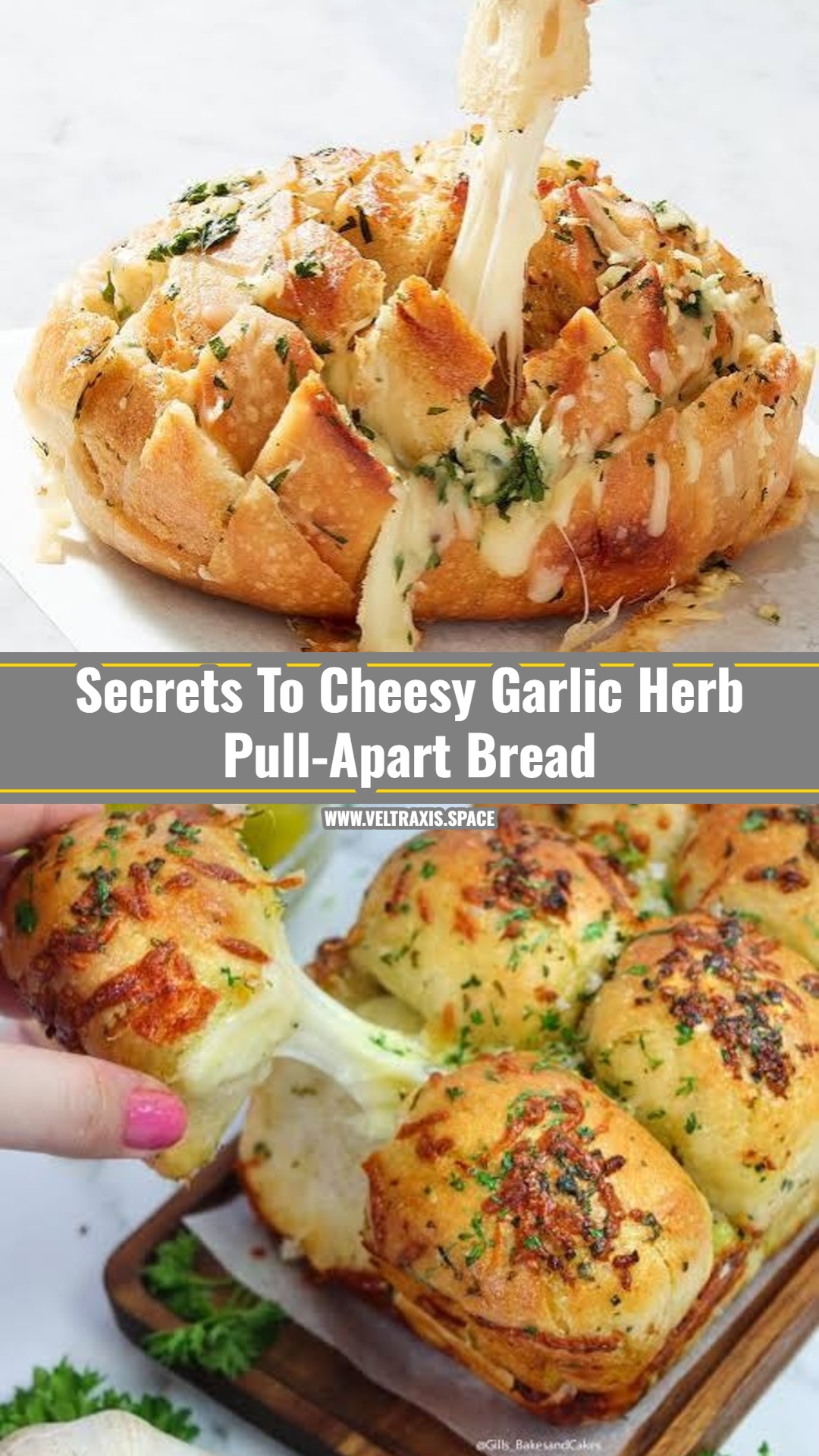 Easy Cheesy Garlic Herb Pull-Apart Bread