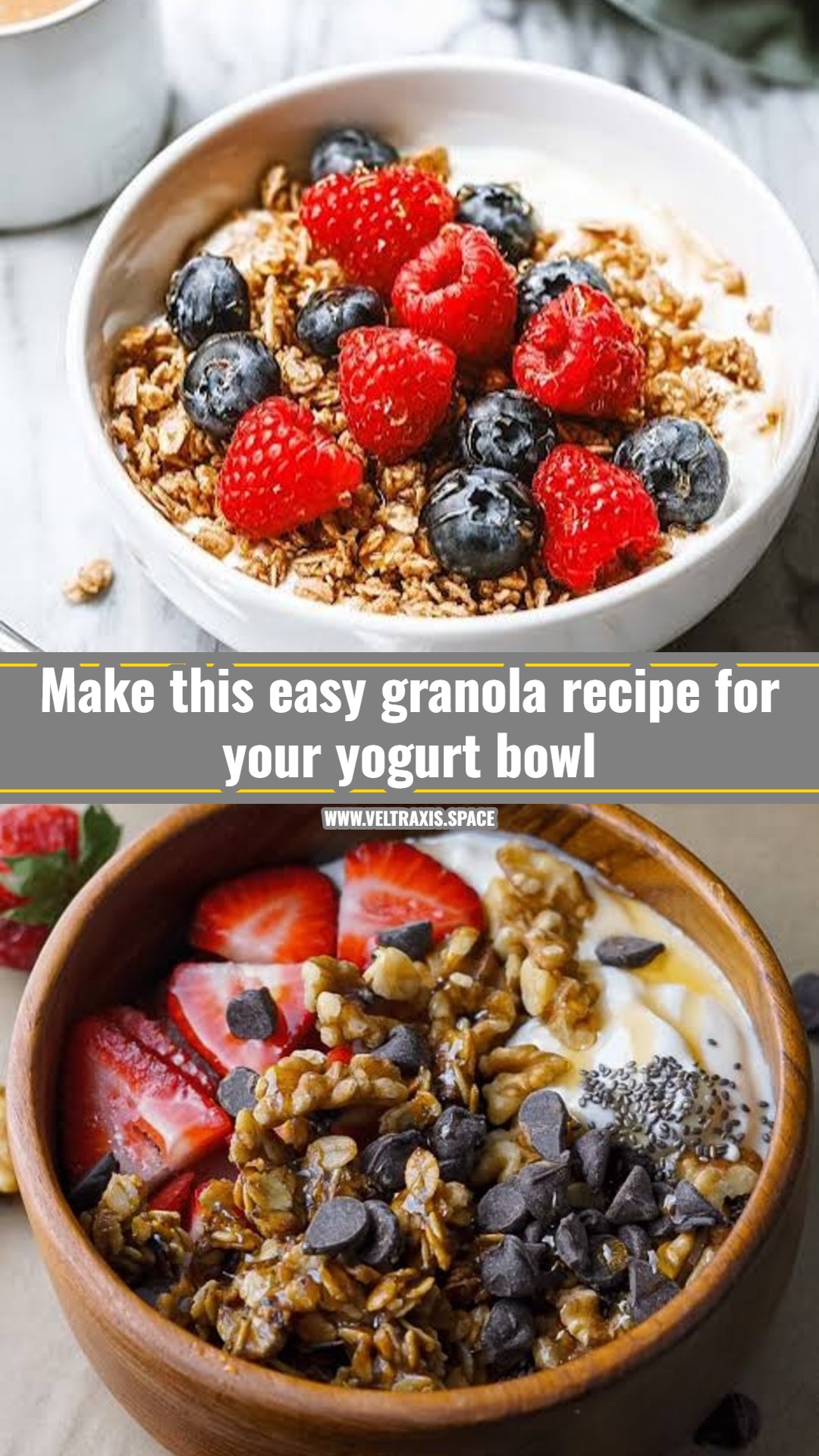 Easy homemade granola recipe for your next yogurt bowl