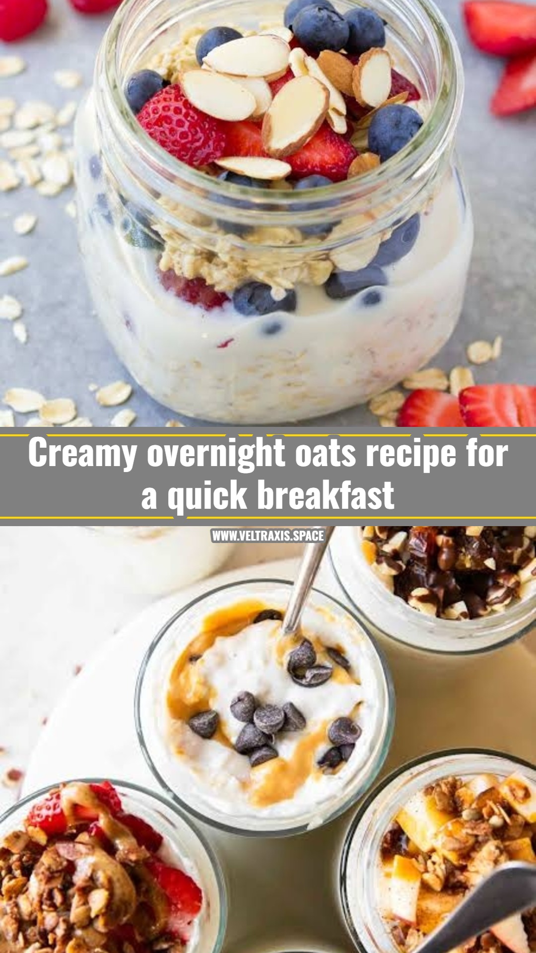 Easy overnight oats recipe for busy mornings