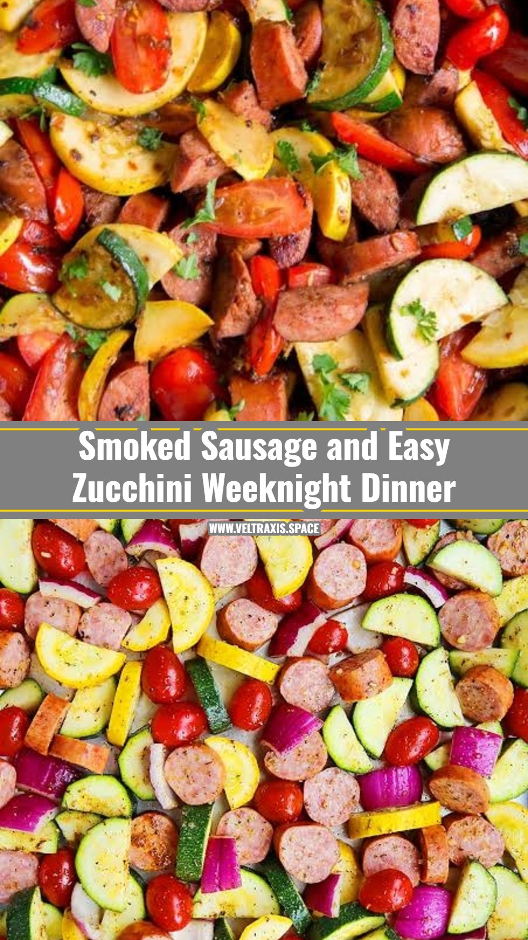 Easy Zucchini and Smoked Sausage Skillet Dinner