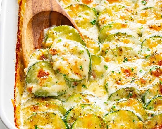 This Easy Zucchini Casserole is a Family Favorite top view