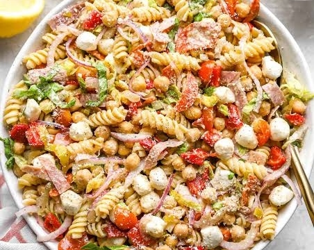 Viral Italian Grinder Pasta Salad Recipe top view