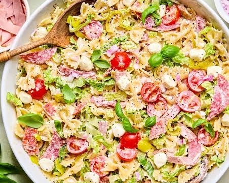 Viral Italian Grinder Pasta Salad Recipe suggested serving