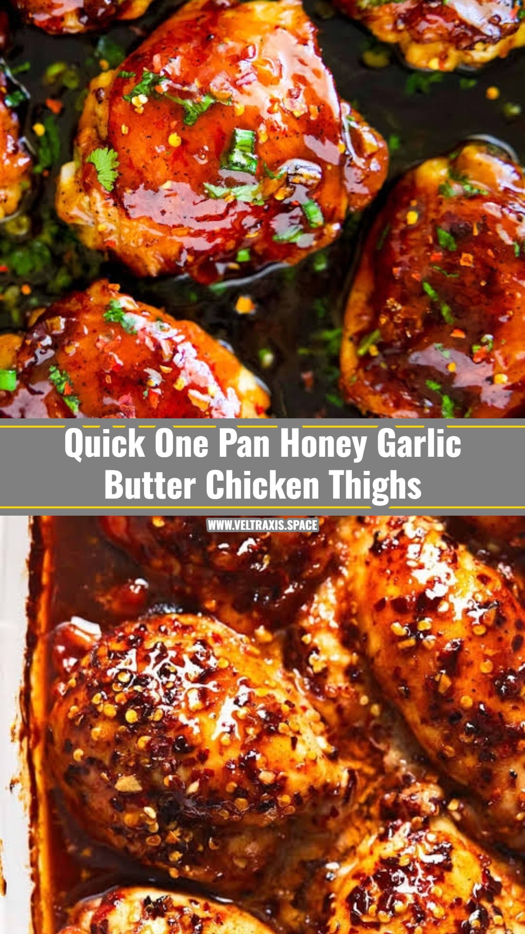 20 Minute Sticky Honey Garlic Butter Chicken Thighs