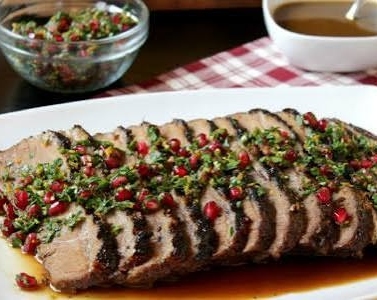 Best Honey Glazed Braised Brisket With Pomegranate top view