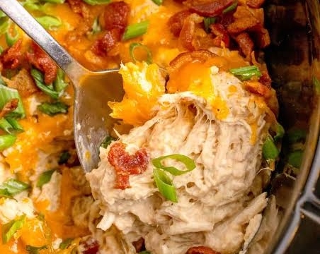 Best Slow Cooker Crack Chicken Dip For Game Day suggested serving