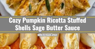 Creamy Pumpkin Ricotta Stuffed Shells Sage Butter Sauce
