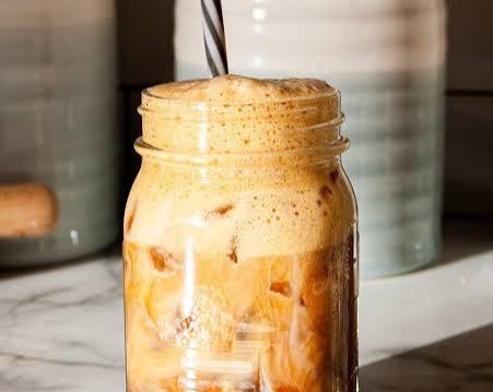 DIY Starbucks Iced Brown Sugar Oatmilk Shaken Espresso suggested serving