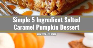 Easy 5 Ingredient Salted Caramel Pumpkin Dump Cake
