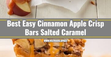 Easy Cinnamon Apple Crisp Bars with Salted Caramel