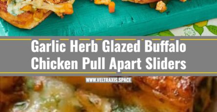 Easy Garlic Butter Buffalo Chicken Pull Apart Sliders