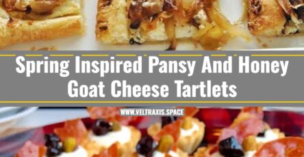 Easy Honey Glazed Goat Cheese Tarts With Edible Pansies