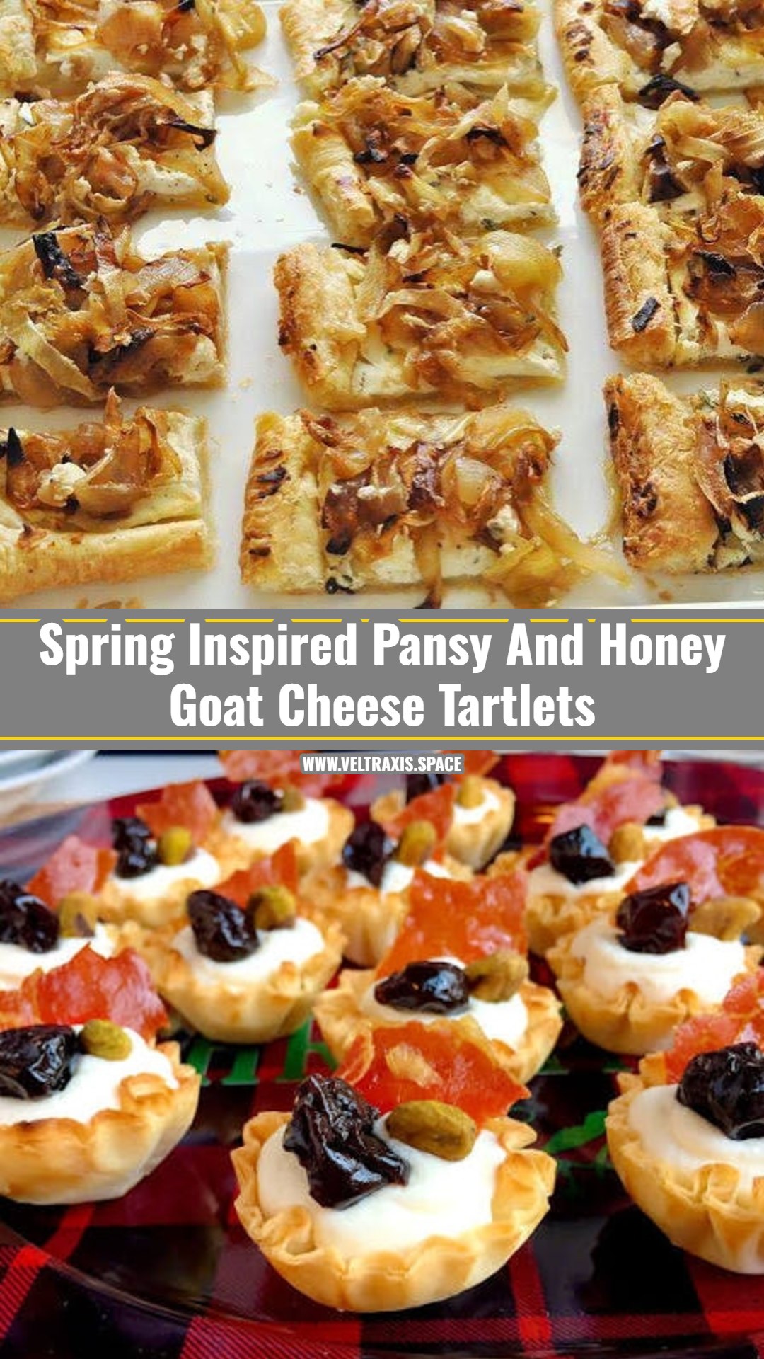 Easy Honey Glazed Goat Cheese Tarts With Edible Pansies