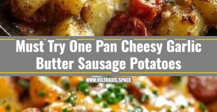Easy One Pan Cheesy Garlic Butter Sausage and Potatoes