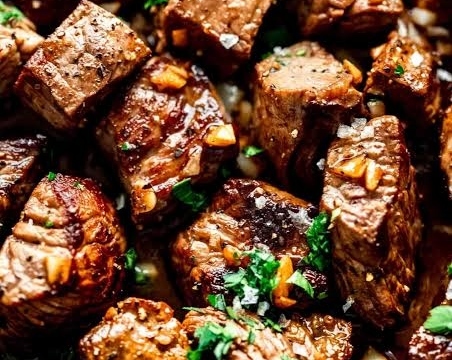 Garlic Butter Steak Bites That Melt In Your Mouth suggested serving