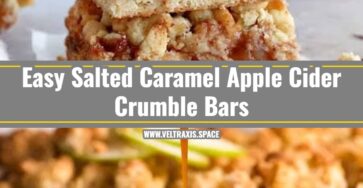 Salted Caramel Apple Cider Crumble Bars Are Magic