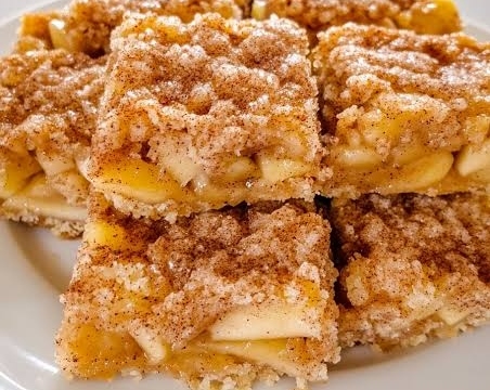Soft and Chewy Apple Snickerdoodle Bars for Fall suggested serving