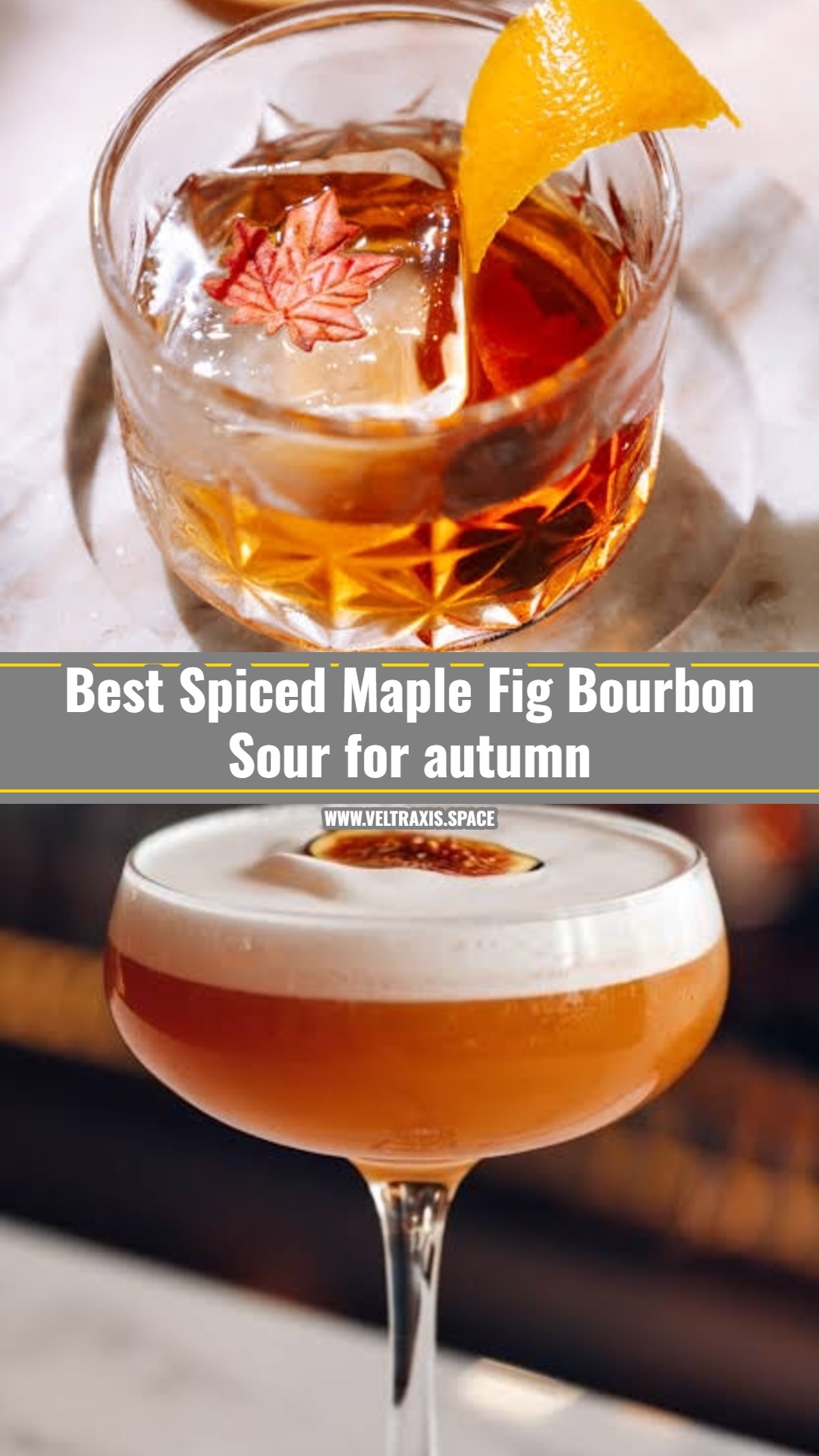 Spiced Maple Fig Bourbon Sour is the best fall drink