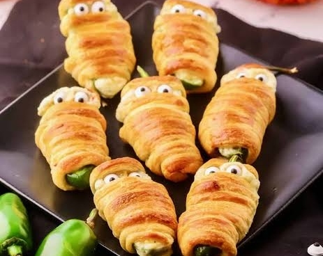 Spooky Mummy Jalapeno Poppers for Your Halloween Party top view