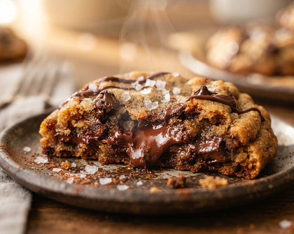 Viral Bakery Style Brown Butter Chocolate Chip Cookies suggested serving