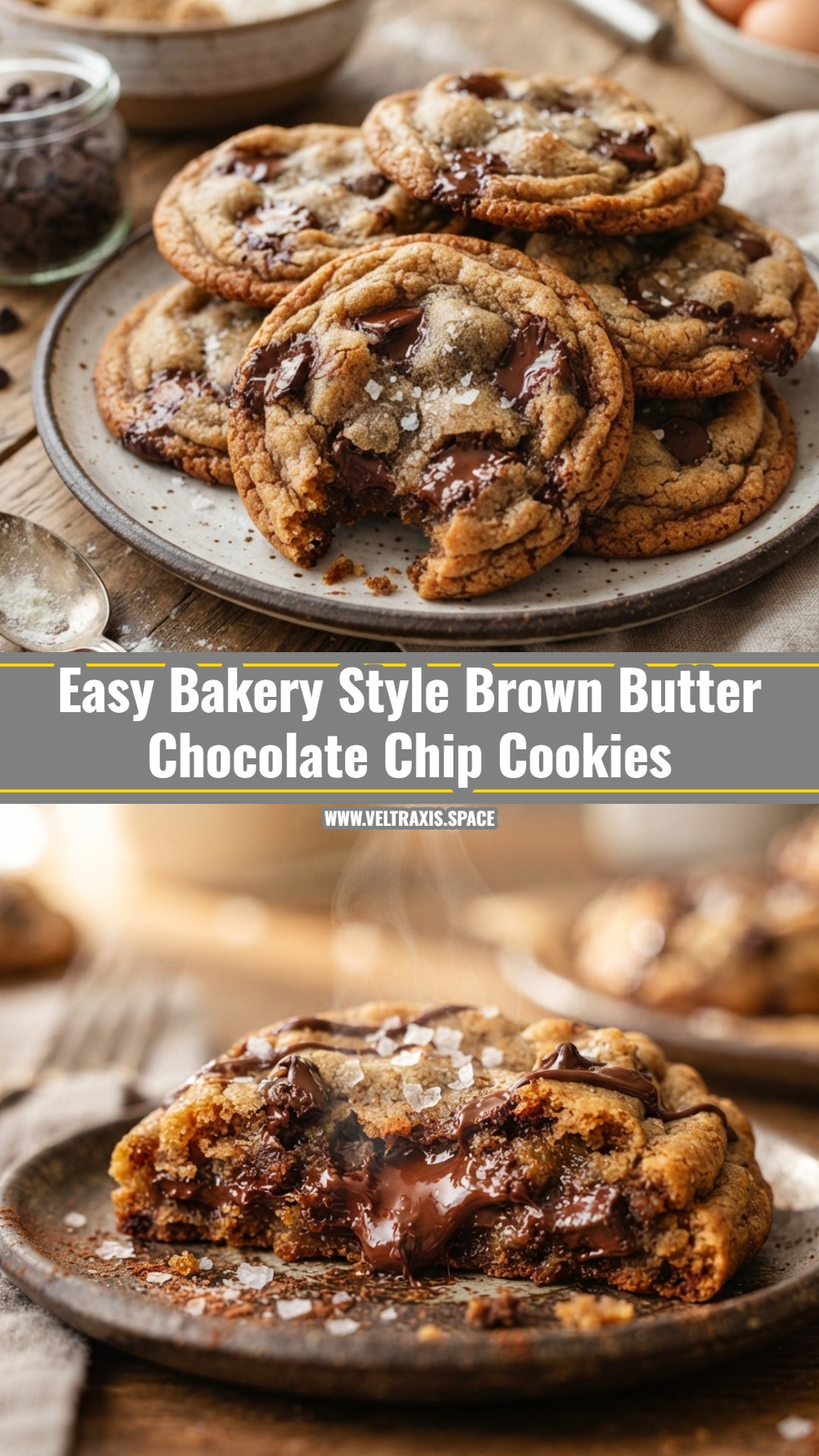 Viral Bakery Style Brown Butter Chocolate Chip Cookies