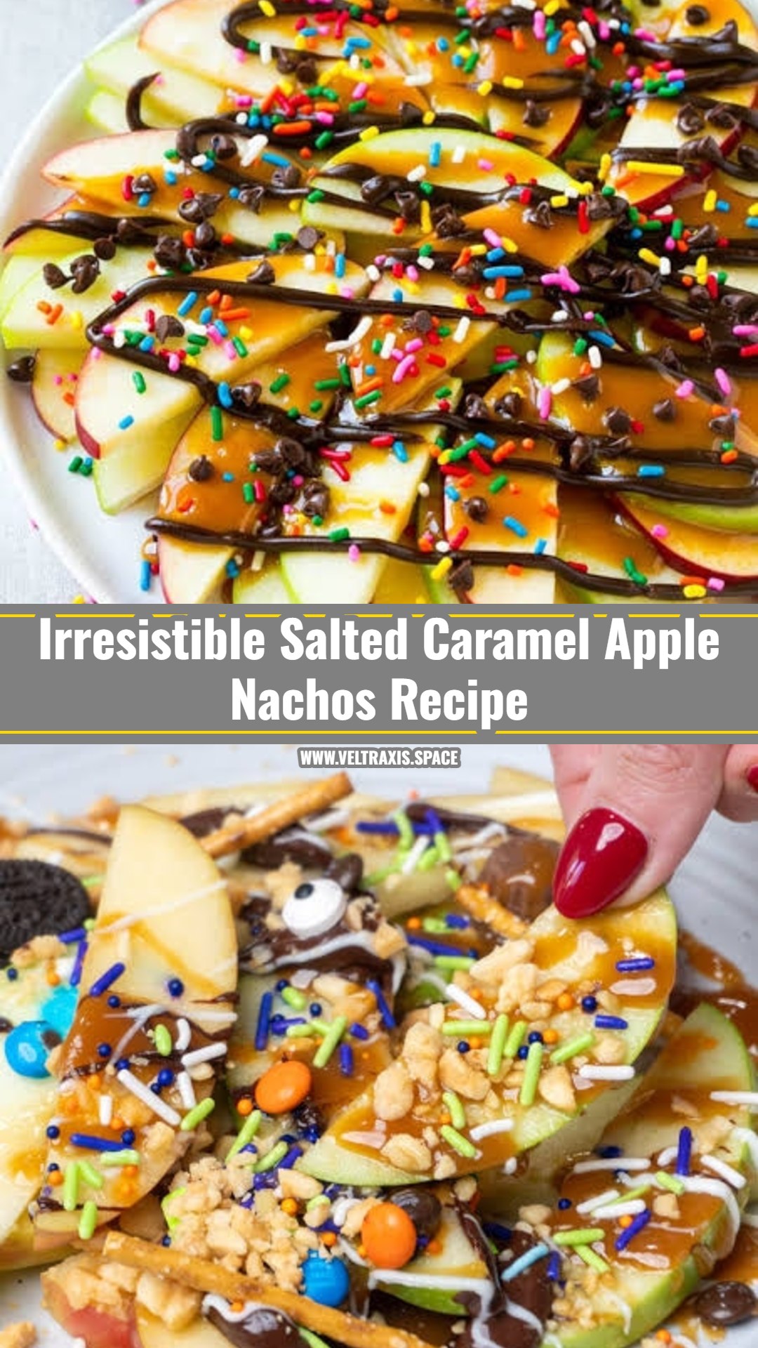 Viral Salted Caramel Apple Nachos With Pecans